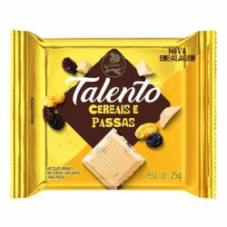 CHOCOLATE TALENTO CEREAIS E PASSAS 25GR